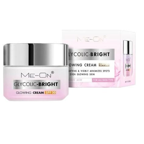 ME-ON Glycolic Bright Glowing Cream with SPF 30 – Skin Brightening & Spot Correction (50g)