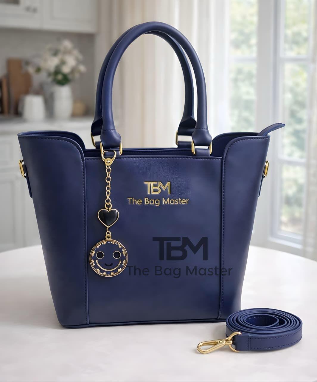Stylish Everyday Tote Bag with Wallet – Navy Blue