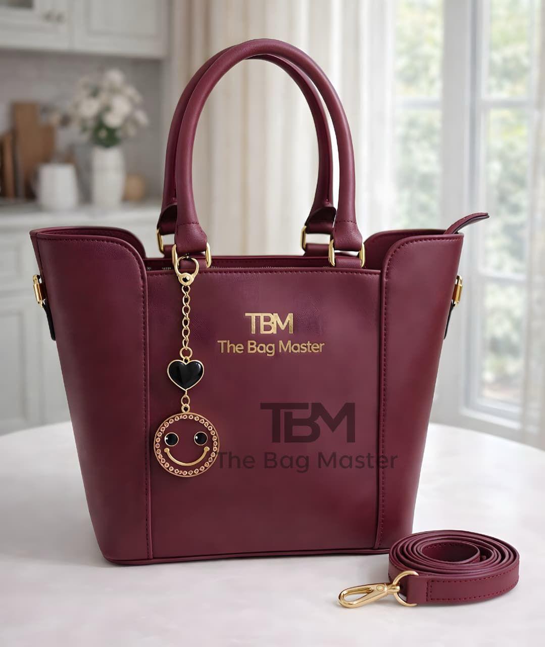 Stylish Everyday Tote Bag with Wallet – Mahroon Colour
