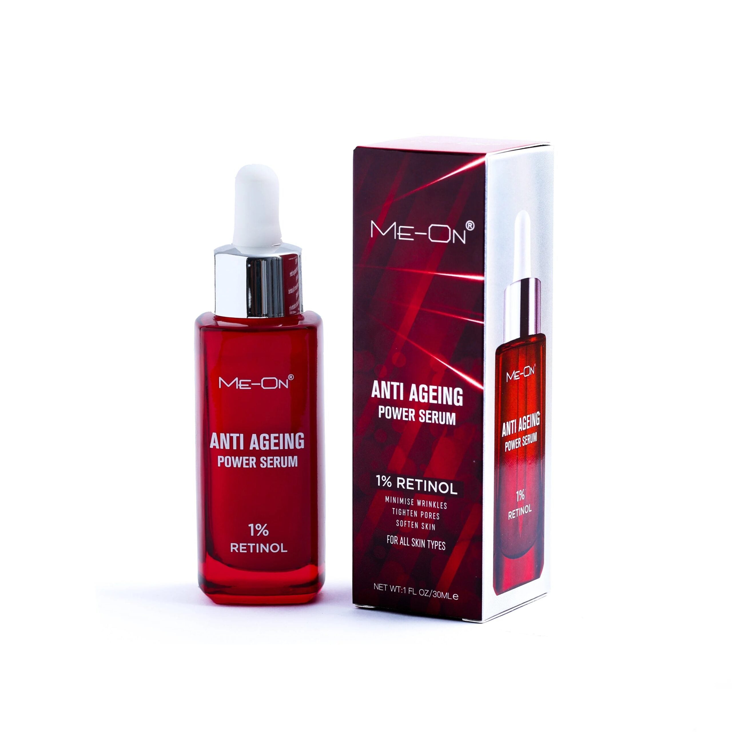MEON Anti-Ageing Power Serum – 1% Retinol for Wrinkle Reduction & Skin Firming (30ml)