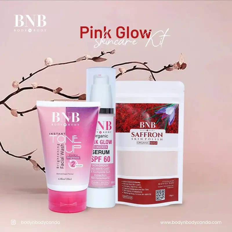BNB Pink Glow Kit – 3-in-1 Skincare Set
