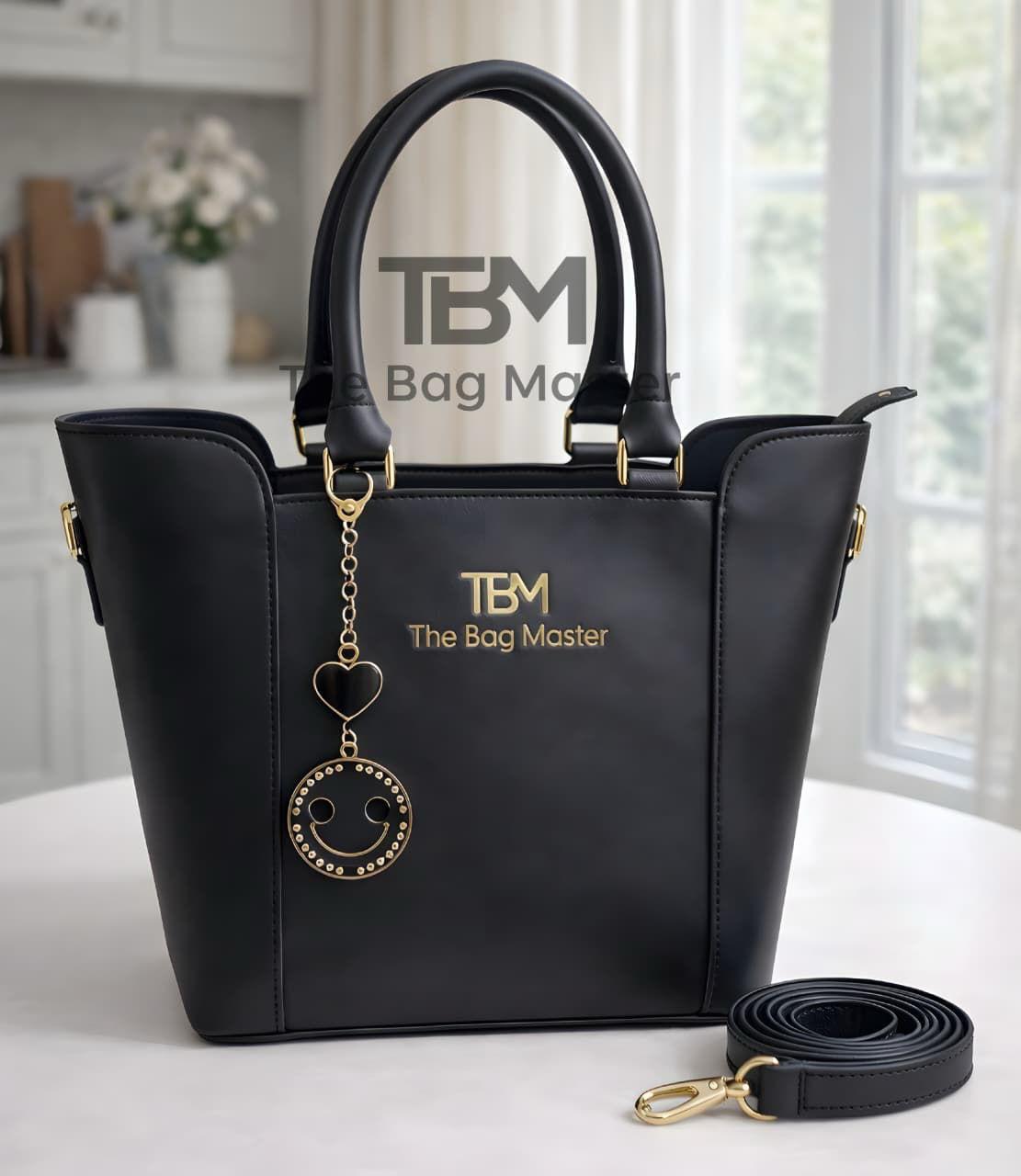 Stylish Everyday Tote Bag with Wallet – Black Colour