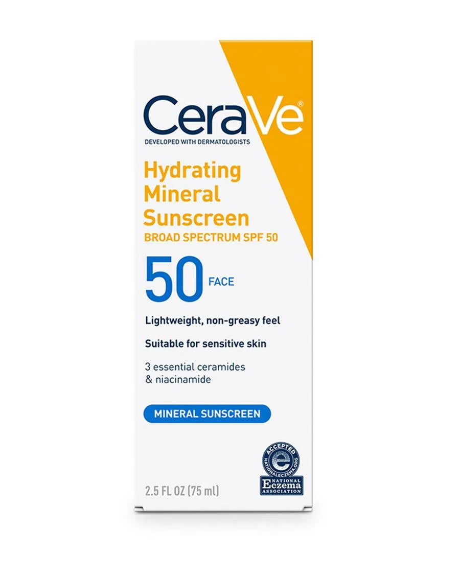Hydrating Mineral Sunscreen SPF 50 Face Lotion – Lightweight Daily Sun Protection (50ml)